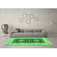 thumbnail image 3 of Ahgly Company Indoor Round Oriental Emerald Green Traditional Area Rugs, 4' Round, 3 of 4