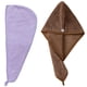 thumbnail image 1 of Paquete de 2 toallas para el cabello, toalla para secar el cabello con botón, toalla para el cabello, gorro para el cabello seco, gorro de baño, 1 of 5