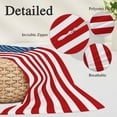 thumbnail image 3 of American Flag Body Pillow Covers 20"x60", Blue Red USA Flag Soft Brushed Microfiber Breathable Throw Pillow Covers, Decorative Pillowcase with Zipper for Couch Sofa Bedroom Living Room, 3 of 9