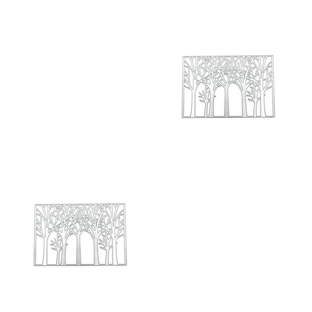 Transemion Craft Die Cutter Tree Pattern High-carbon Steel Stenciling Mold Wear-resistant Scrapbooking Supplies Embossing Accessories as shown 2Set