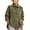 Army Green, variant on Womens Blouses Corduroy Stand Collar Asymmetrical Button Middled Length Tops Oversize Fall Winter Chic