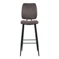 thumbnail image 3 of Armen Living Buckley 26" Counter Stool in Gray and Matte Black, 3 of 7