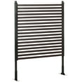 thumbnail image 1 of Outsunny Picket Metal Garden Fence 4 ft Outdoor Fencing with Feet, Brown, 1 of 10