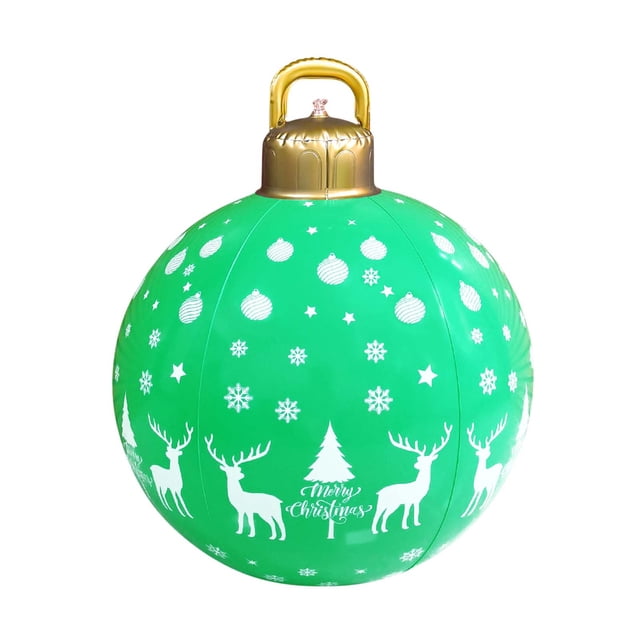 Christmas Inflatable Glowing Decoration Ball for Holiday Yard Porch Pool Tree Decoration Indoor Outdoor