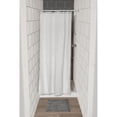 thumbnail image 2 of White Stall Shower Curtain Half Size Polyester 8 Rings 72"L x 48"W, 2 of 4