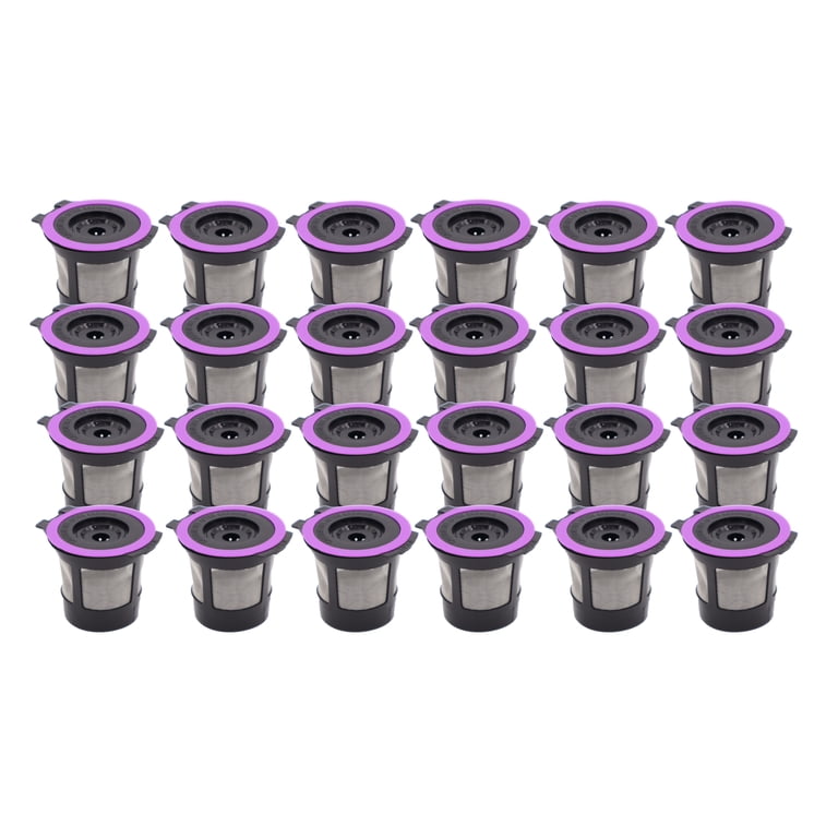6-Pack Reusable K-Cup Coffee Filters For Keurig K10, K40, K60, K70, K75 Brewers - Black