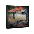thumbnail image 3 of Stupell Log Cabin Woody Autumn Foliage Landscape Photography Black Floater Framed Art Print Wall Art, 3 of 6