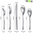 thumbnail image 2 of Just Houseware Silverware Set 20 Pieces, Stainless Steel Flatware Set, Mirror Polish Cutlery Set, Knives Forks Spoons Service for 4, 2 of 7