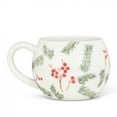 thumbnail image 2 of MDR Trading AB-27-SNOWBERRY-533-Q01 3 in. 16 oz Pine & Berries Ball Mug - White, Green & Red, 2 of 2
