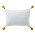 thumbnail image 2 of Indigo Ink Tufted 14" x 20" Grey Boho Stripe Cotton Decorative Pillow, 2 of 5