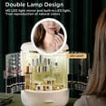 thumbnail image 4 of KEINXS Round Makeup Storage Organizer Box with Mirror Led Light, 4 of 5