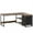 Brown, variant on Demi Bonn Modern L Shaped Gaming Desk, 59" Reversible Corner Executive Desk with Drawers and Shelves for Home Office, Brown