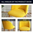 thumbnail image 5 of LKJYER Dining Room Chair Cover Curved Back Chair Cover Slipcover Round Chair Cover Solid Color Plaid Round Stool Cover Round Dining Chair Protective Cover for Dining Living Room Hotel, 5 of 7