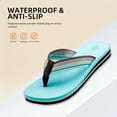 thumbnail image 4 of Women's Woven Flip Flops Comfortable Arch Support Slide Sandals for Women Slip On Summer Beach Sandals with Braided Strap Ladies Lightweight Soft Yoga Mat Cushion Walking Thong Sandals Slippers, 4 of 6