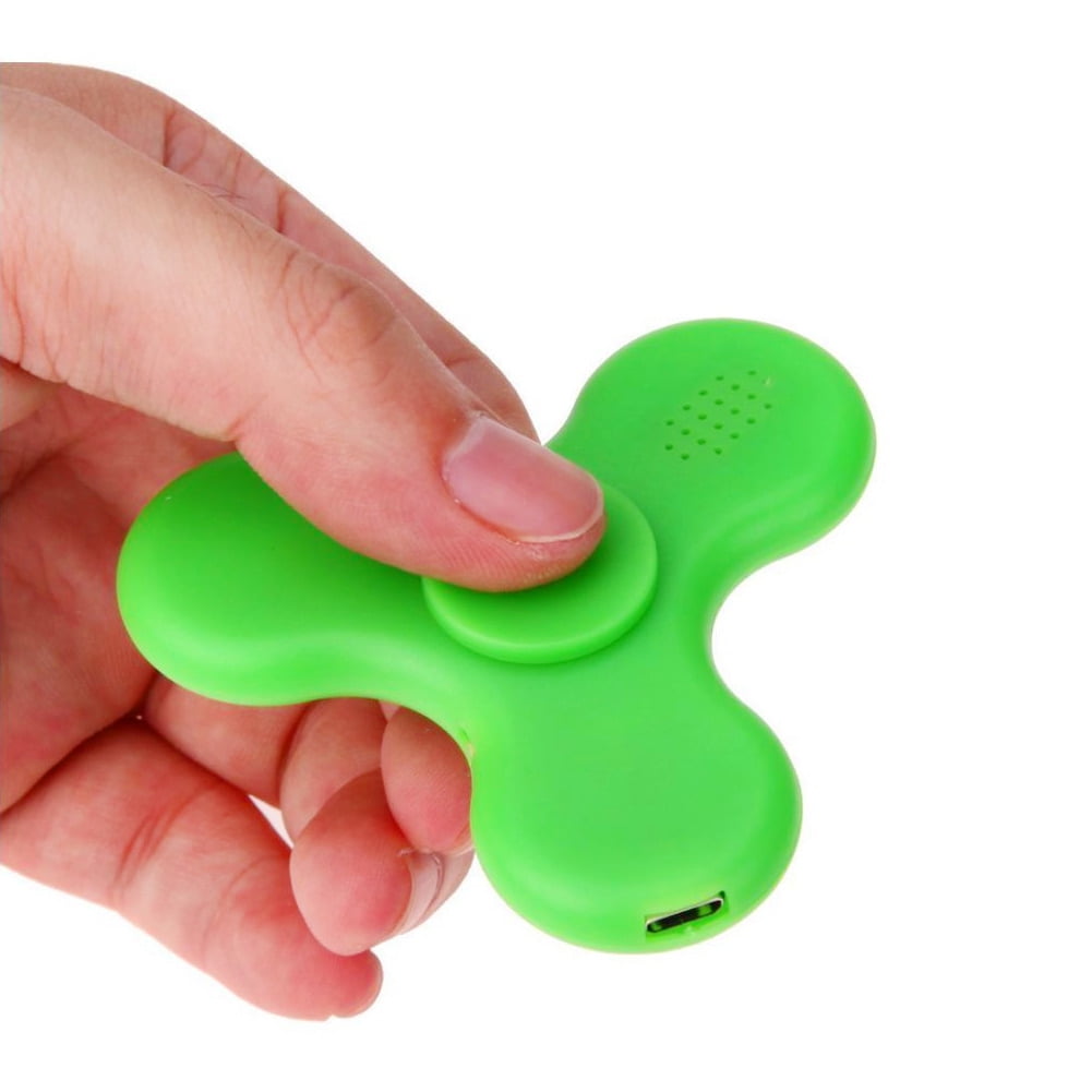 2X New Bluetooth Speaker LED Fidget Spinner Hand Finger GREEN OFFER 