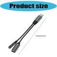 thumbnail image 3 of USB C Splitter Type C Double Plug 100W Fast Charging Adapter Splitter Cable Type C Male to Double Female Cable for Phone, 3 of 3