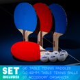 thumbnail image 2 of Set de tenis de mesa Franklin Sports para 4 jugadores con pala y pelota, 2 of 9