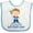 White and Blue, variant on Inktastic Future Lacrosse Star Boy Boys Baby Bib