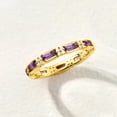 thumbnail image 4 of Ross-Simons 1.20 ct. t.w. Amethyst and .40 ct. t.w. White Zircon Eternity Band in 18kt Gold Over Sterling, Women's, Adult, 4 of 6
