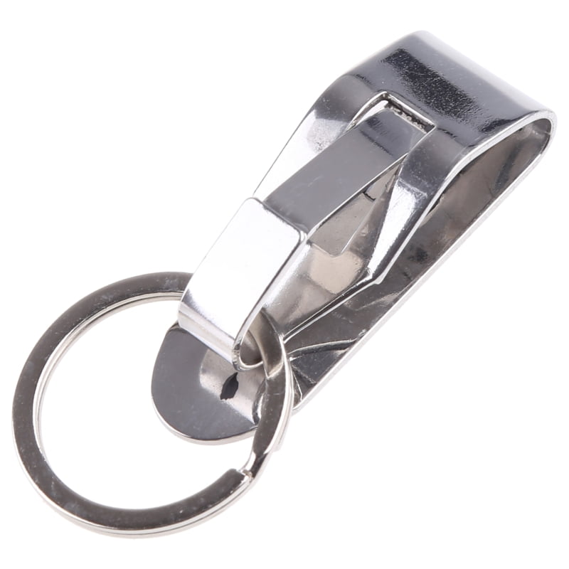 Details about   Unisex Stainless Steel Keyring Silver Keychain Clip On Heavy Duty Belt Key Ring 