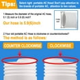 thumbnail image 3 of Jin&Bao Air Conditioner Vent Hose, Portable Exhaust Duct with 5.9’’ (6‘’) Diameter, Clockwise Rotation, Length up to 78 Inches, Universal Replacement AC Hoses, 3 of 6