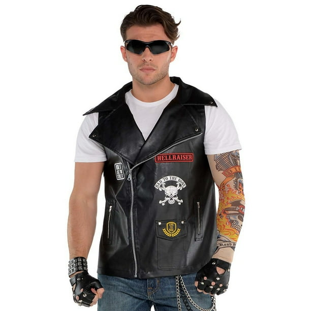 Biker Mens Adult Tough Guy Thug Halloween Costume Vest