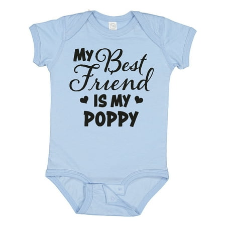 

Inktastic My Best Friend is My Poppy with Hearts Gift Baby Boy or Baby Girl Bodysuit
