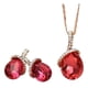 thumbnail image 1 of Fino Collar Y Aretes Con Rubí Y Swarovski Oro Rosa 18k Lam rojo Unitalla, 1 of 3