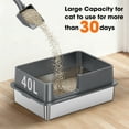 thumbnail image 6 of XXXL Stainless Steel Litter Box, 3 in 1 Enclosed Litter Box for Big Cats, Multi-Cats Families,Non-Sticky, Anti-Leakage, 6 of 8