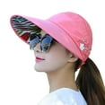 thumbnail image 3 of DQRPSEETB Women's Summer Foldable Sunscreen Beach Hat Sunshade Hat Sun Hats for Women UV Protection Sunhat Woman for Outdoor, 3 of 7