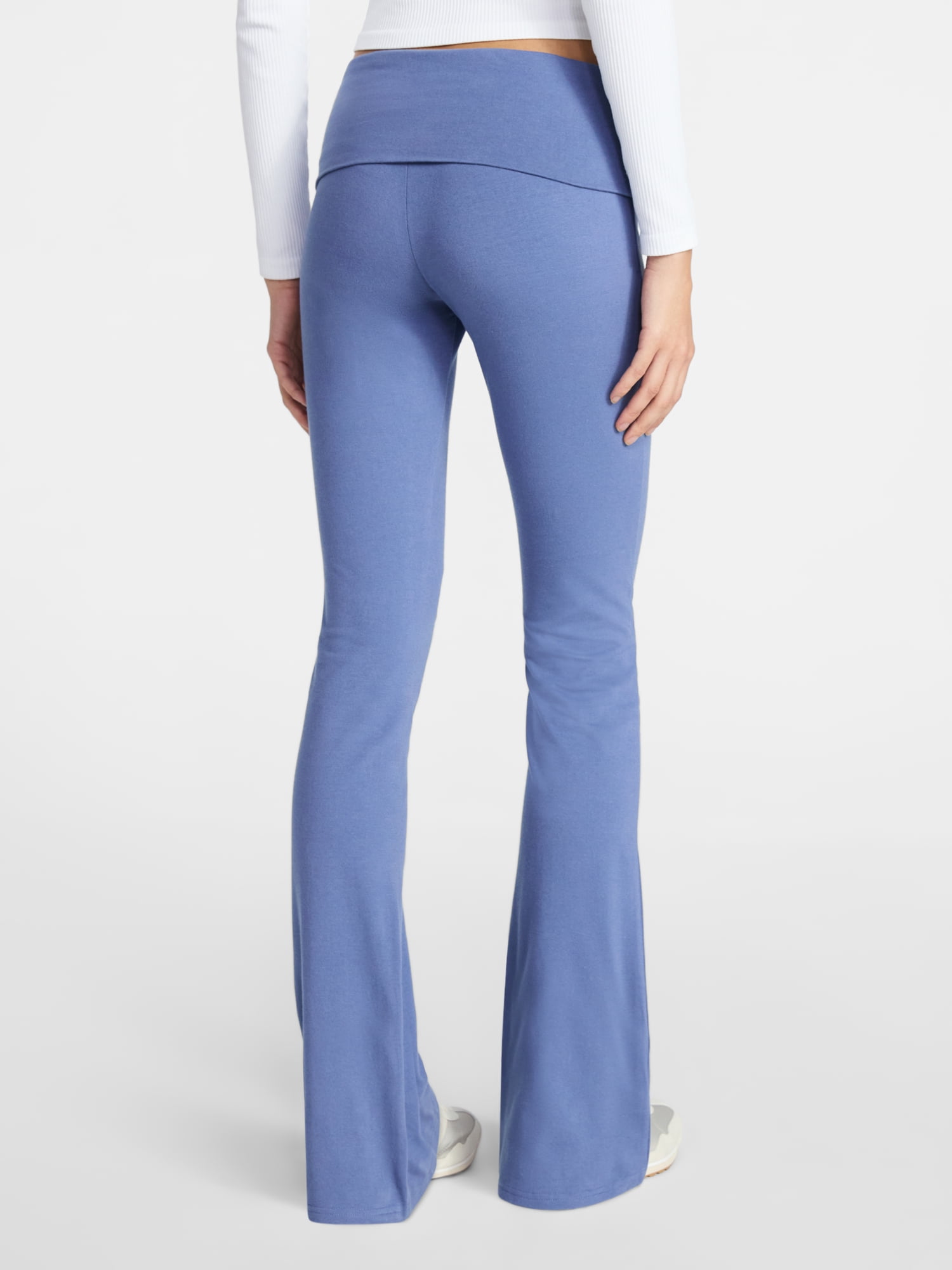 No Boundaries Flare Pants with Foldover Waistband, 32'' Inseam, Women's and Women's Plus XS-XXL