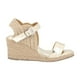thumbnail image 2 of Sandalia De Plataforma Confort Turkia Con Yute Natural Napa Metálica Oro Para Mujer, 2 of 5