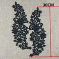 thumbnail image 3 of 1 par de parches de de encaje floral parches Motif Crafts Negro / 12.20''x3.54 '' - Negro perfecl Apliques De Encaje Floral, 3 of 8