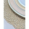 thumbnail image 4 of " OCCASIONS " 240 Pieces Pack, Heavyweight Disposable Wedding Party Plastic Plates (10.5'' Dinner Plate, Venice Blush and Gold), 4 of 5