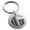 Silver, variant on Stainless Steel Letter G Initial Metro Retro Monogram Engraved Small Medallion Circle Charm Keychain Keyring