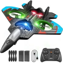 4DRC V32 Foam RC Planes for Kids Adults 8-16, RC Airplane Fighter Jet with Light, 360° Flip Fighter Jet Toy, Stunt Roll, Airplane Toy Gifts for Kids Boys