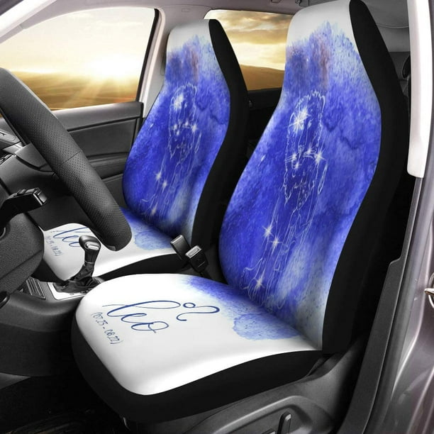 Kxmdxa Set Of 2 Car Seat Covers Watercolor Zodiac Astrology Sign Leo Blue Aqua Astrological Astronomy Universal Auto Front Seats Protector Fits For Suv Sedan Truck Com Kxmdxa Set Of 2 Car Seat Covers, Zodiac Car Seat Covers