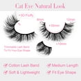 thumbnail image 2 of Faux Mink Lashes Fluffy Wispy Natural Look 14mm False Lashes Strip Clear Band 14 Pairs False Eyelashes 3D Full Dramatic Cat Eye Fake Eyelashes, 2 of 10