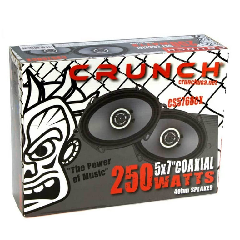Crunch 250W 2 Way Coaxial Car Audio, 5x7 by 6x8