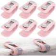 thumbnail image 1 of pinzas de plástico para funda de edredón, 53 x 26 x 20 cm, reutilizables, antideslizantes, con caja de almacenamiento para colchas, mantas y ropa, color rosa, 1 of 5