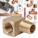 thumbnail image 5 of 1/4 macho hembra NPT latón 1/4 "macho hembra NPT 90 grados codo conector de instalación de tubería estable antideslizante instalación de tubería, 5 of 7