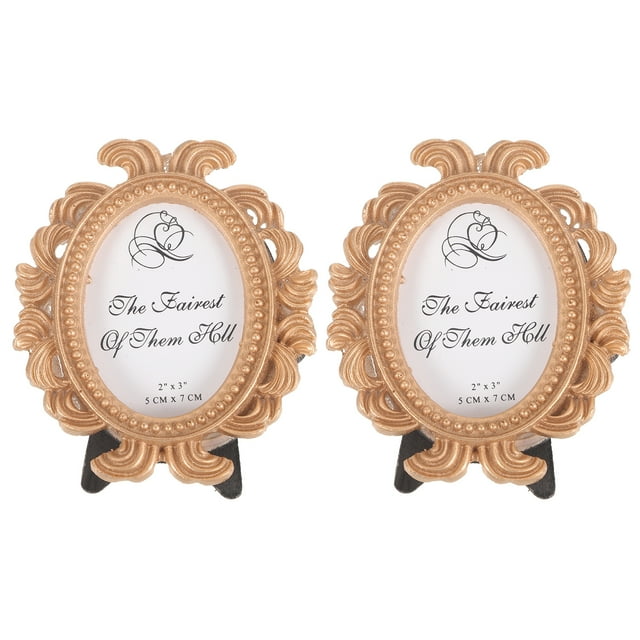 2Pcs Embossed Photo Frame Wall and Tabletop Photo Frame Vintage Photo Frame Photo Display Frame