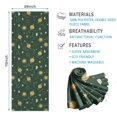 thumbnail image 2 of Green Sun Moon Star Planet Cloud Pattern Hot Yoga Mat Towel Non Slip for Hot Yoga - Quick-Drying Yoga Mat Cover with 4 Corner Pockets with Travel Bag - Hot Yoga Towel Non Slip 74"x26", 2 of 6