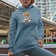 thumbnail image 2 of Book & Rainy Day Lover Quote with Flowers, Books & Cup of Coffee Painting Art Merch Gift, Light Blue Hooded Sweatshirt or Hoodie, 3XL, 2 of 5