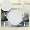 thumbnail image 3 of Ambesonne Black and White Place Mats Set of 4, Grunge Modern Art, Standard Size, Eggshell Blue Grey, 3 of 5