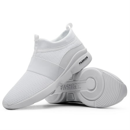 GHFKKB Men s Running Knit Comfortable Lightweight Breathable Casual Sports Shoes Fashion Sneakers Slip-On Walking Shoes