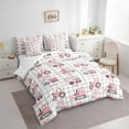 thumbnail image 5 of Castle Fairy Kids Kawaii Tractor 7-Piece Queen Equipment Car Geometric Plaid Super Cozy Bedding Set, 5 of 8