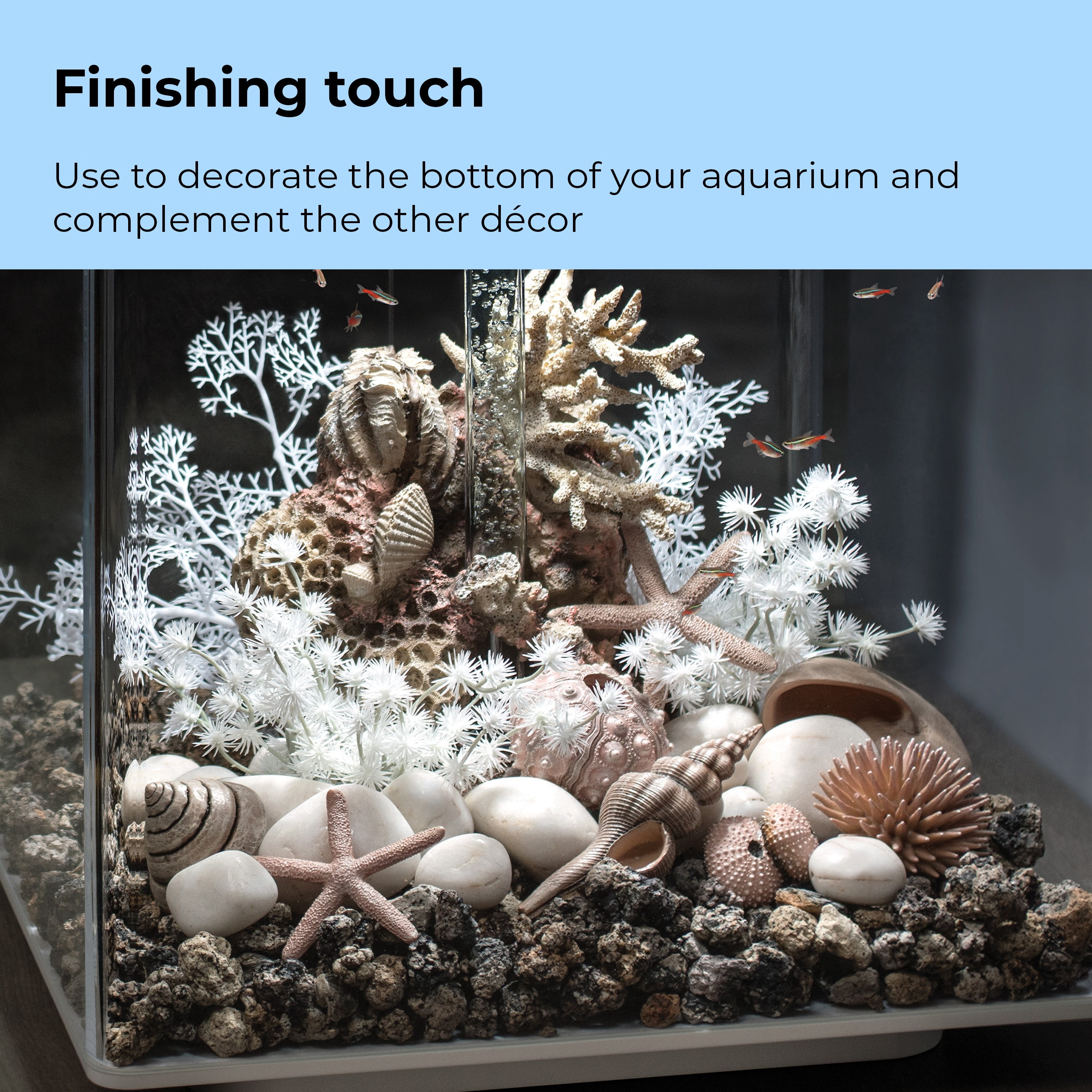 biOrb Aquarium Décor Sea Urchins Set of 3 - Ceramic, Natural