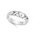 thumbnail image 4 of Heart Criss Cross Knot Purity Promise Ring .925 Sterling Silver Band Jewelry Female Male Size 7, 4 of 4