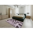 thumbnail image 5 of Ahgly Company Machine Washable Indoor Square Abstract Purple Area Rugs, 5' Square, 5 of 7